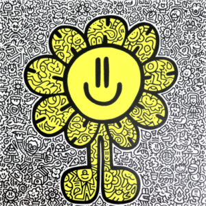 ミスター・ドゥードゥル「YELLOW FLOWER」の買取作品画像　シルクスクリーン